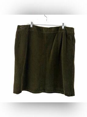 Talbots Olive Green Corduroy Skirt